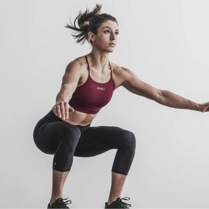 NWT NOBULL Women’s High-Neck Sports Bra - XS - Cabernet (Red)